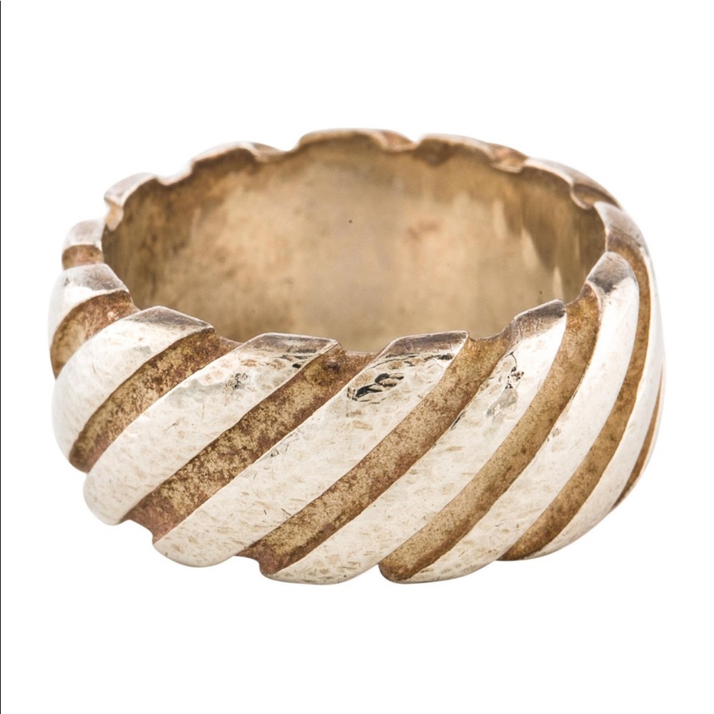 Tiffany & Co. sterling silver wide band ring.